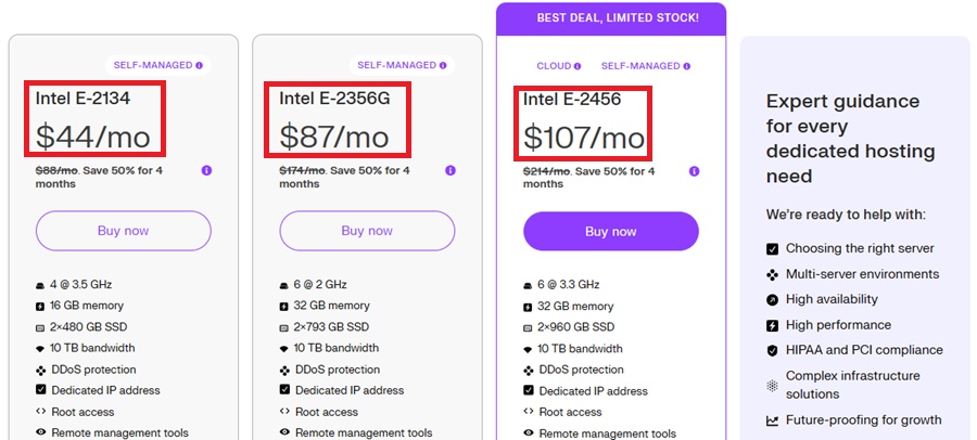 liquidweb dedicated server price